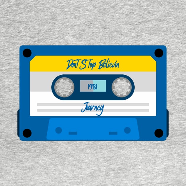 Journey Classic Blue Cassette by PowelCastStudio